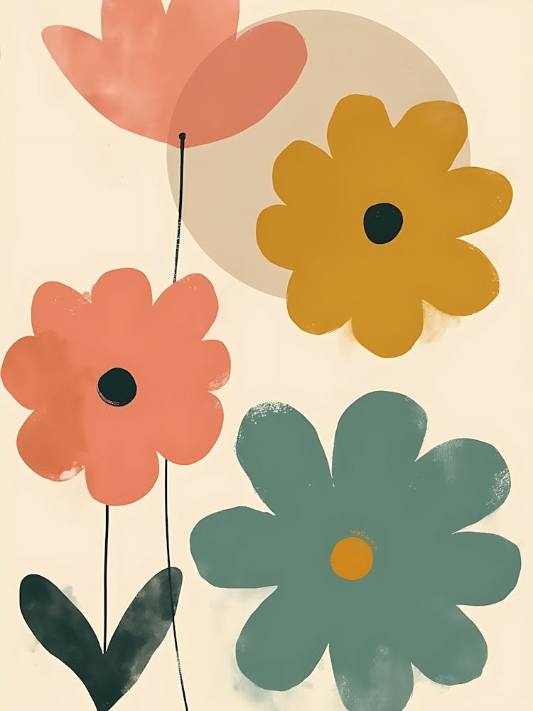 Modern Floral Aesthetic | Minimalist Botanical Art for Chic Decor