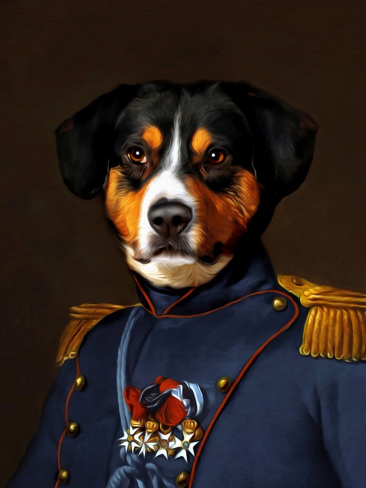 Lieutenant Que Die Hunde-Haustierporträts