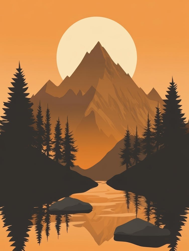 Sunset Mountain Landscape 6