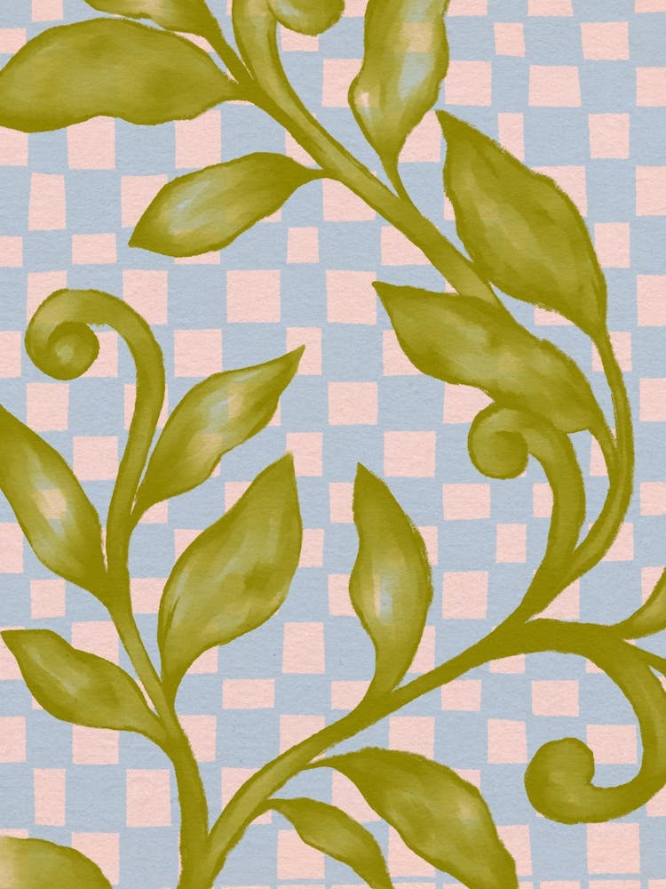 Green Leaves and checks