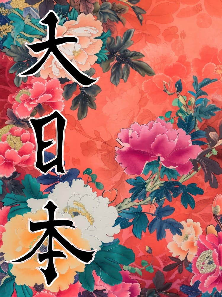 Great Japan Hokusai Japanese Flowers 7 Poster