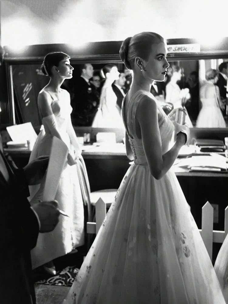 Audrey Hepburn And Grace Kelly Backstage