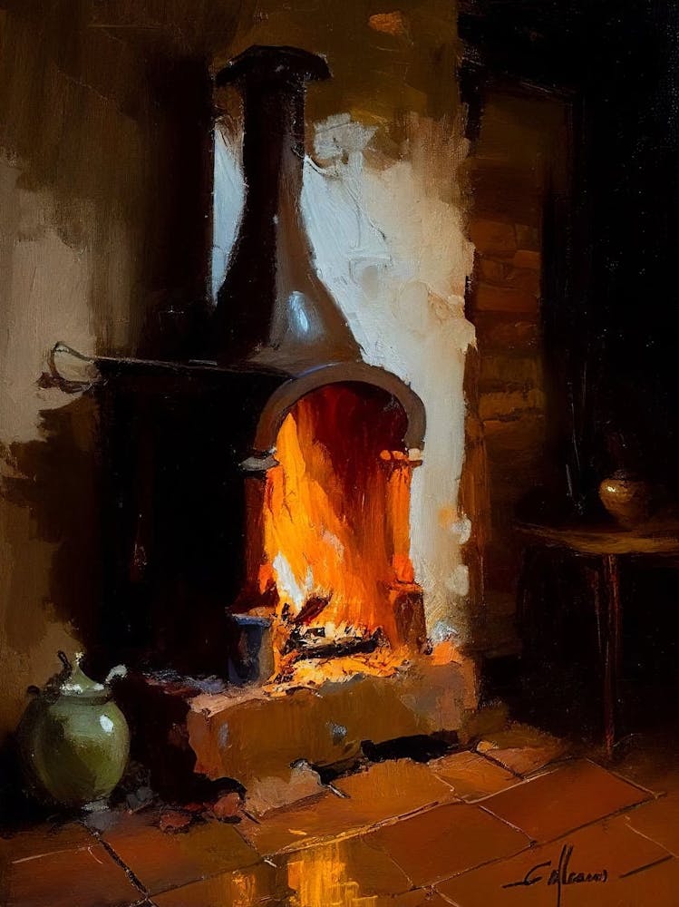 Light Academia Print, Moody Still Life, Moody Painting, Cottage Decor, Moody Wall Art, Mystic Interior Painting, Farmhouse Painting