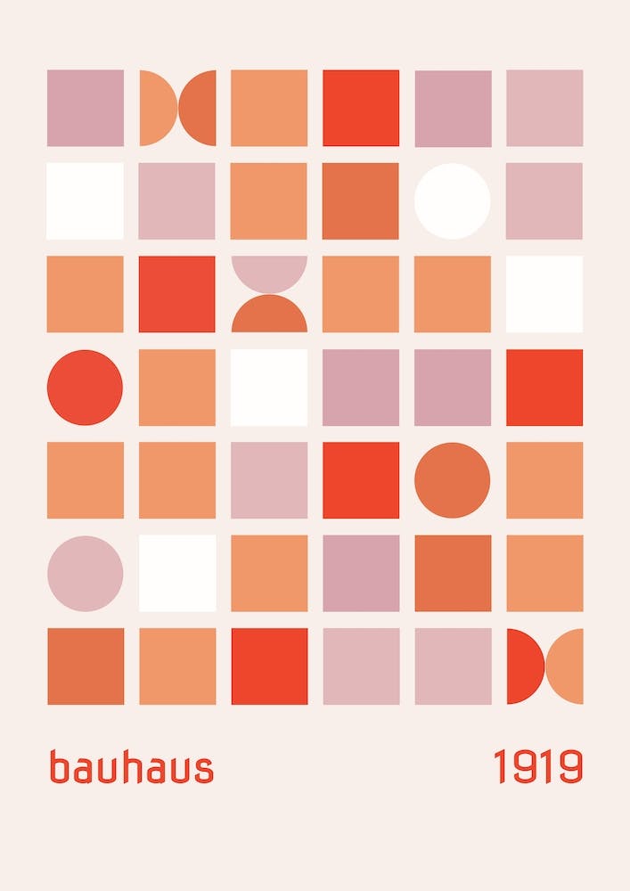 Bauhaus Geometric Exhibition Poster