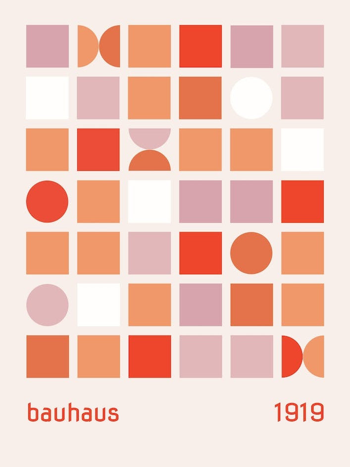 Bauhaus Geometric Exhibition Poster