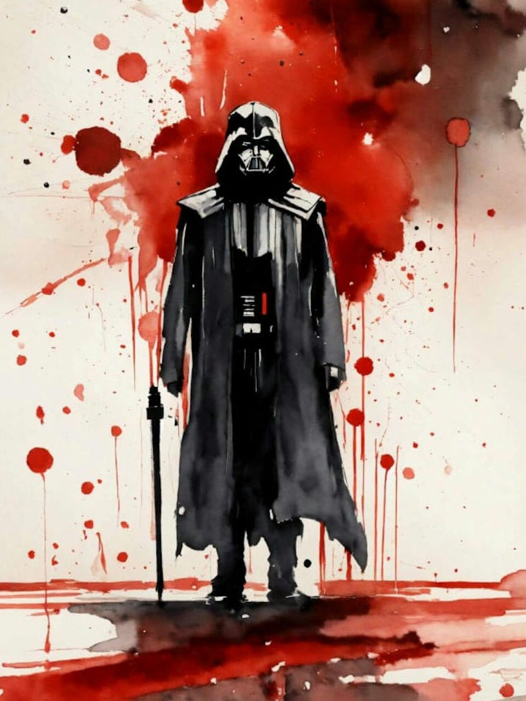 Darth Vader red ink art