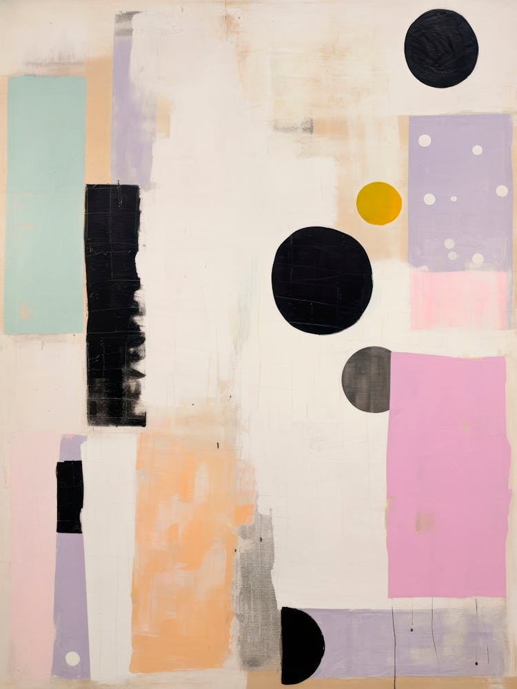 Abstract Painting. Lilac and Mint