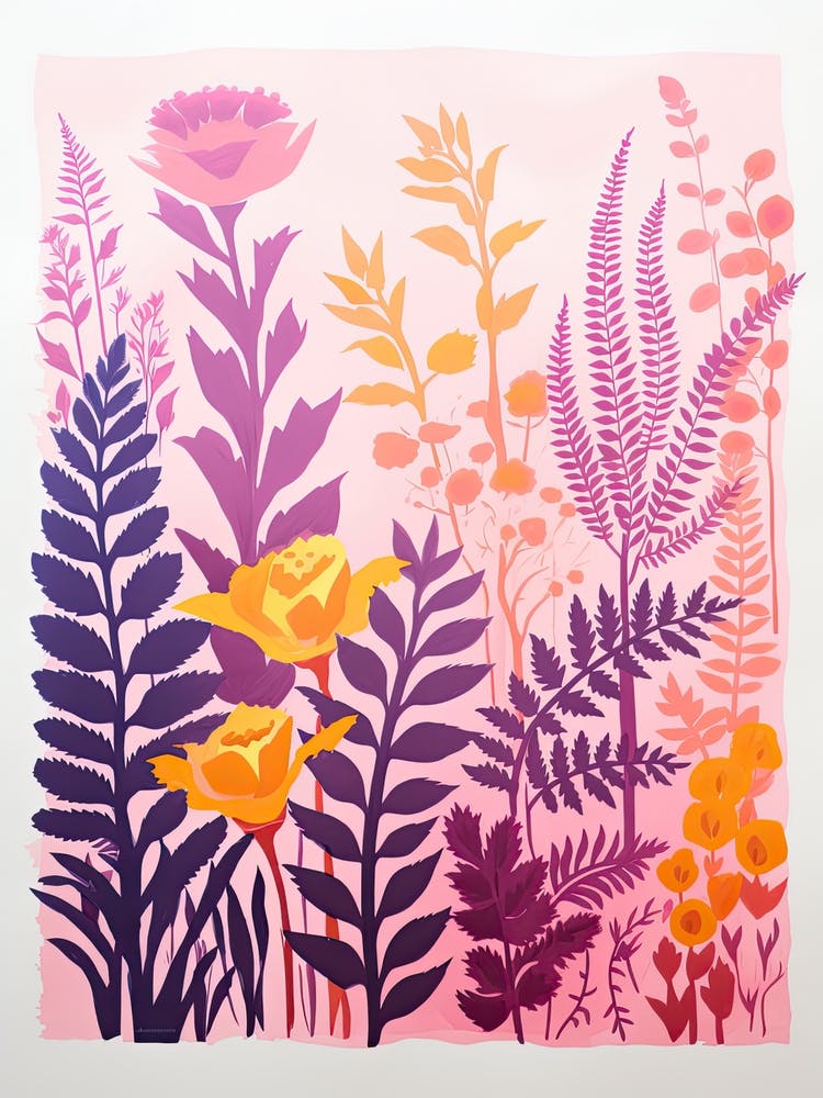 Colourful Botanical Risograph Style 12