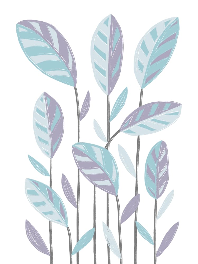 Blue Funky Plants