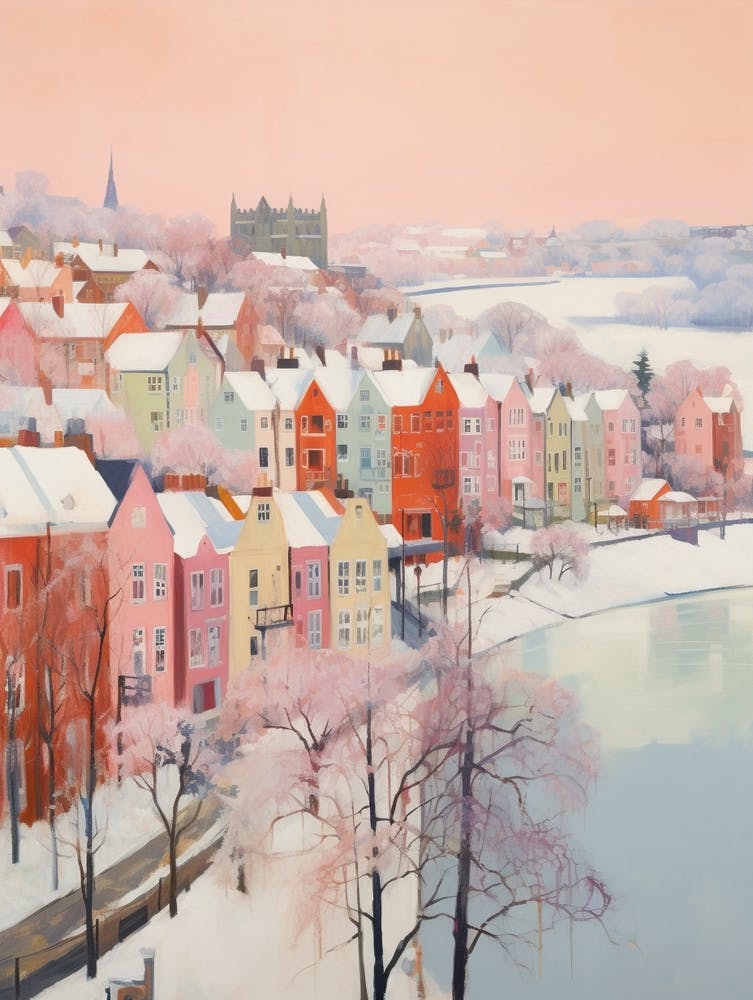 Dreamy Winter Painting Bristol United Kingdom 2