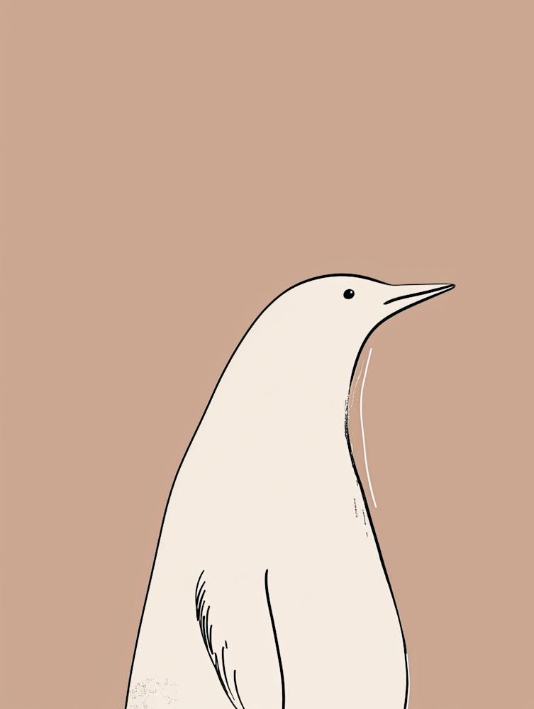 Penguin - Boho, Line Art 1