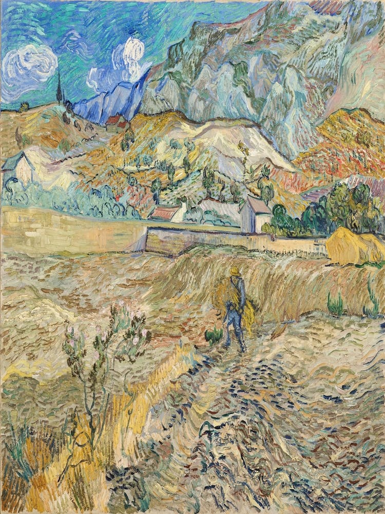 Weizenfeld mit Person