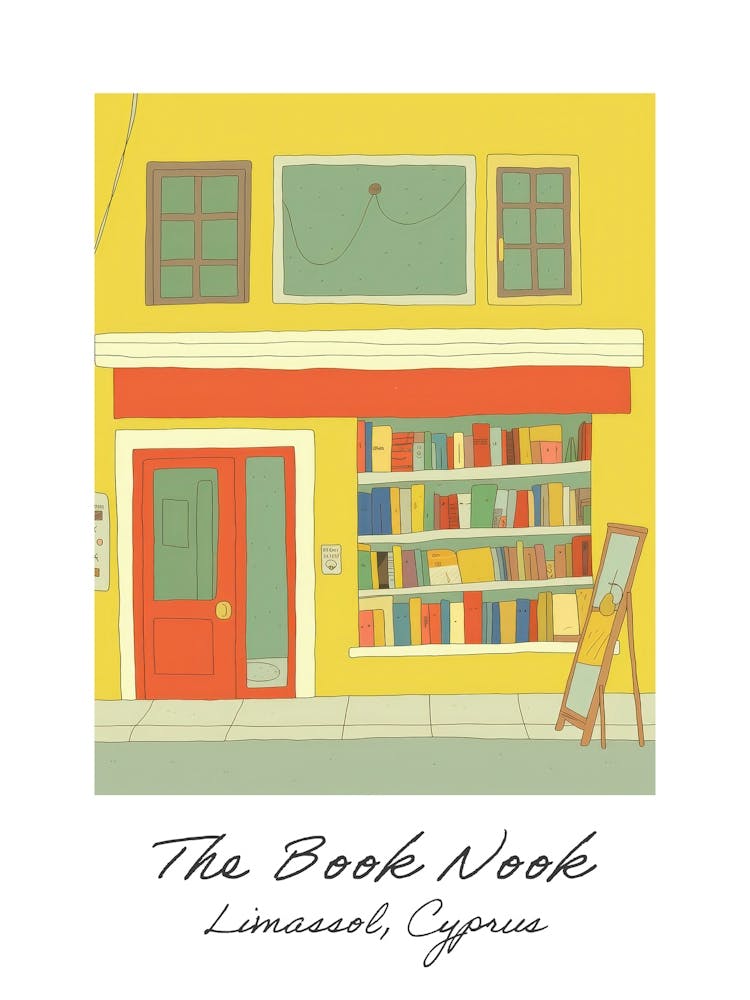 Limassol, Cyprus The Book Nook Pastel Colours 3 Poster