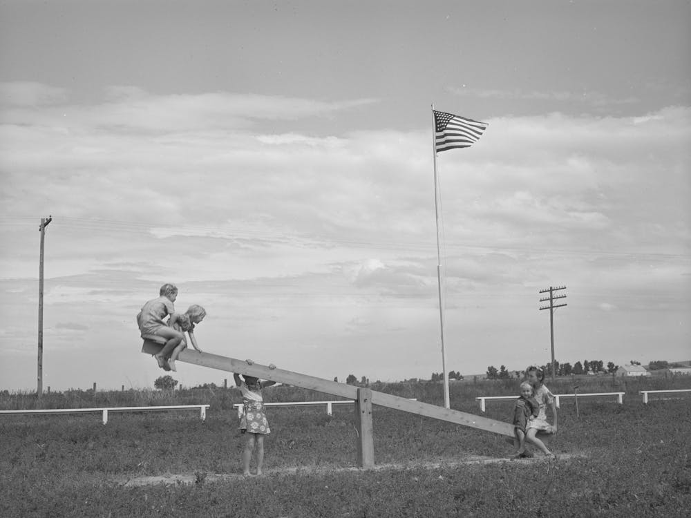 Children, Fsa (Farm Security Administration) Farm Labor Camp, Caldwell, Idaho By Russell Lee