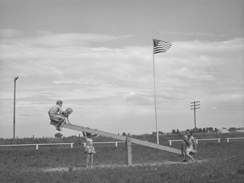 Children, Fsa (Farm Security Administration) Farm Labor Camp, Caldwell, Idaho By Russell Lee