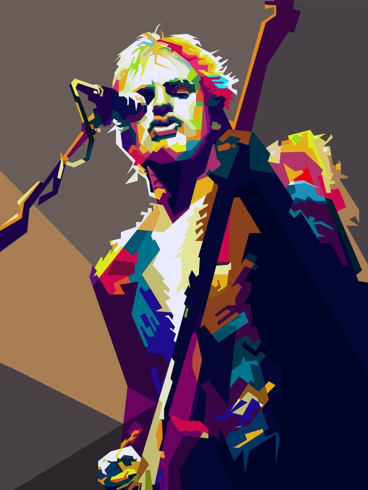 Sting The Police An English Singer Musician Pop Art Wpap