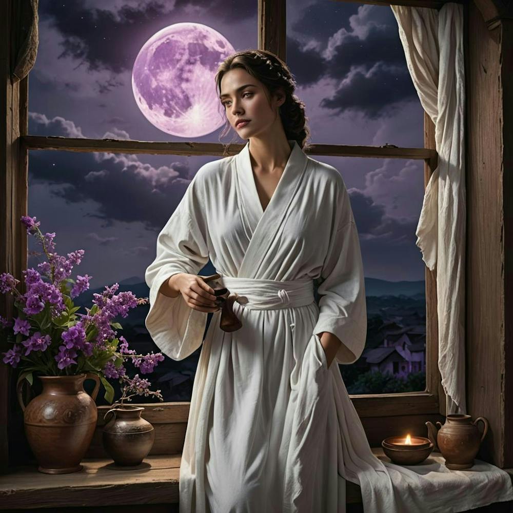 Woman In A White Robe