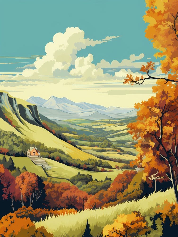 Tour Du Mont Dor France 3 Vintage-Reiseillustration