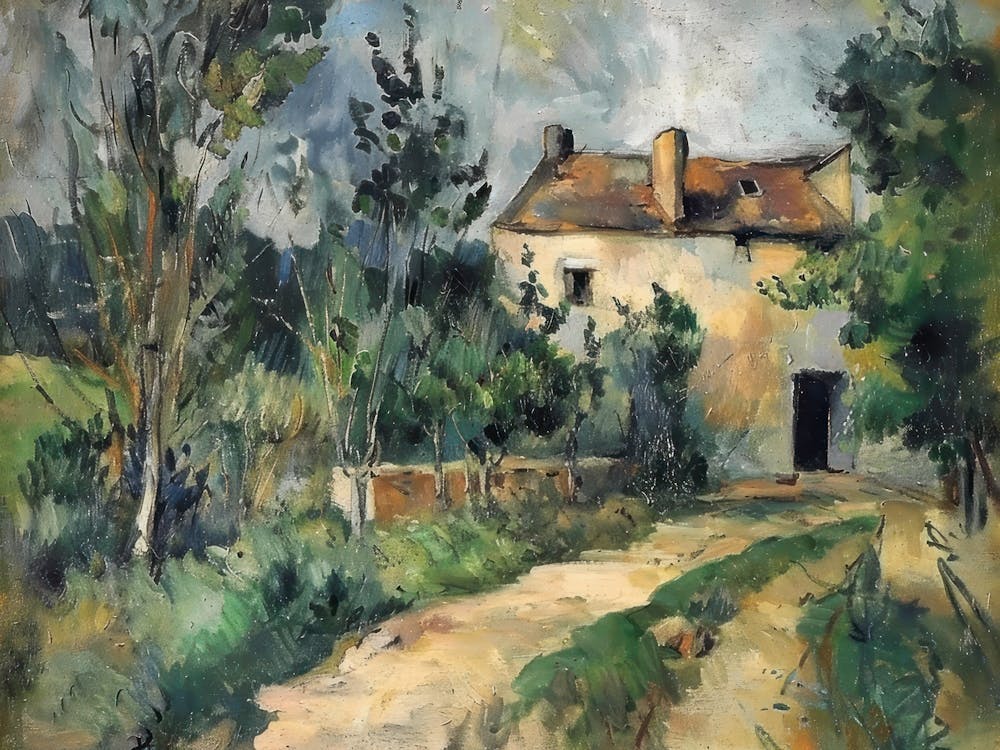 Quiet Contemplation Painting Inspired By Paul Cezanne