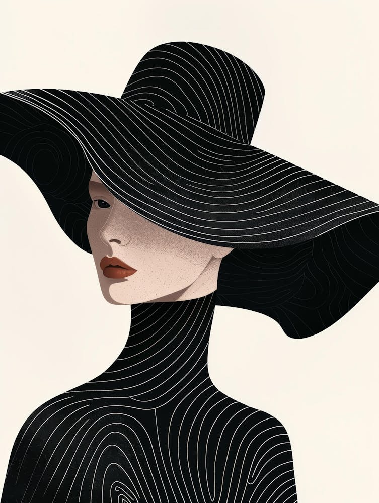 Woman In A Hat 90