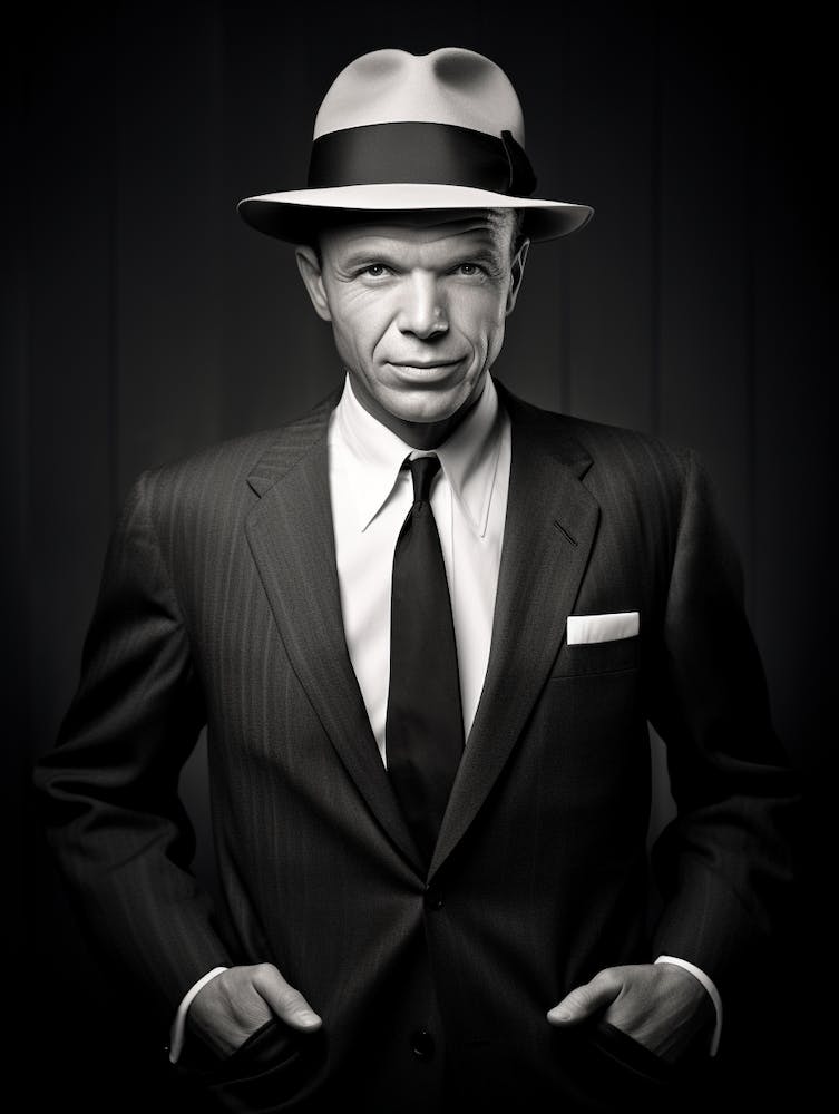 Black And White Photograph Of Frank Sinatra