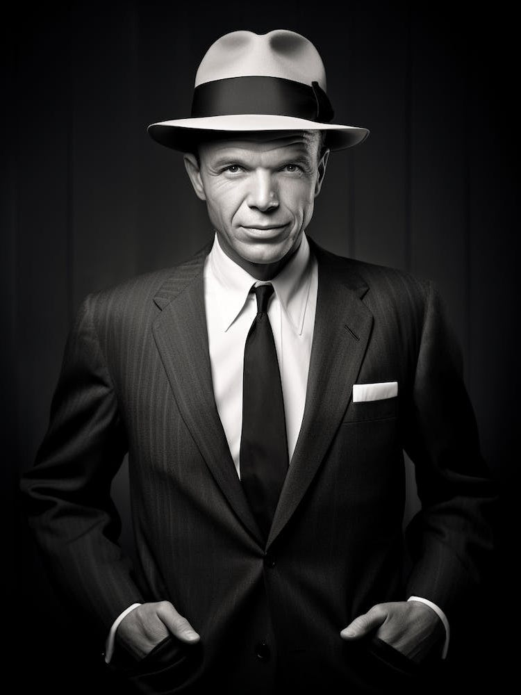 Black And White Photograph Of Frank Sinatra