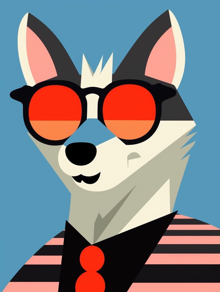 Little Timber Wolf 3 Wearing Sunglasses
