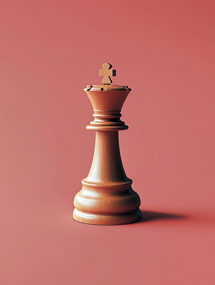 Roi d'échecs sur fond rouge | Affiche d'échecs
