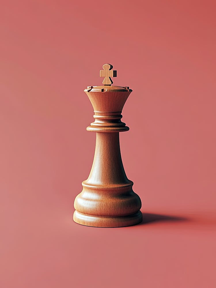 Chess King On Red Background |Chess Poster