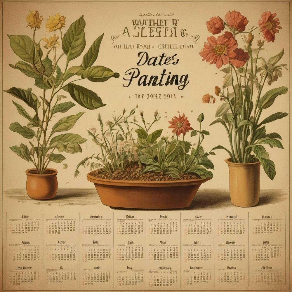 Standard Vintage Kalender für Pflanztermine Ästhetik 1