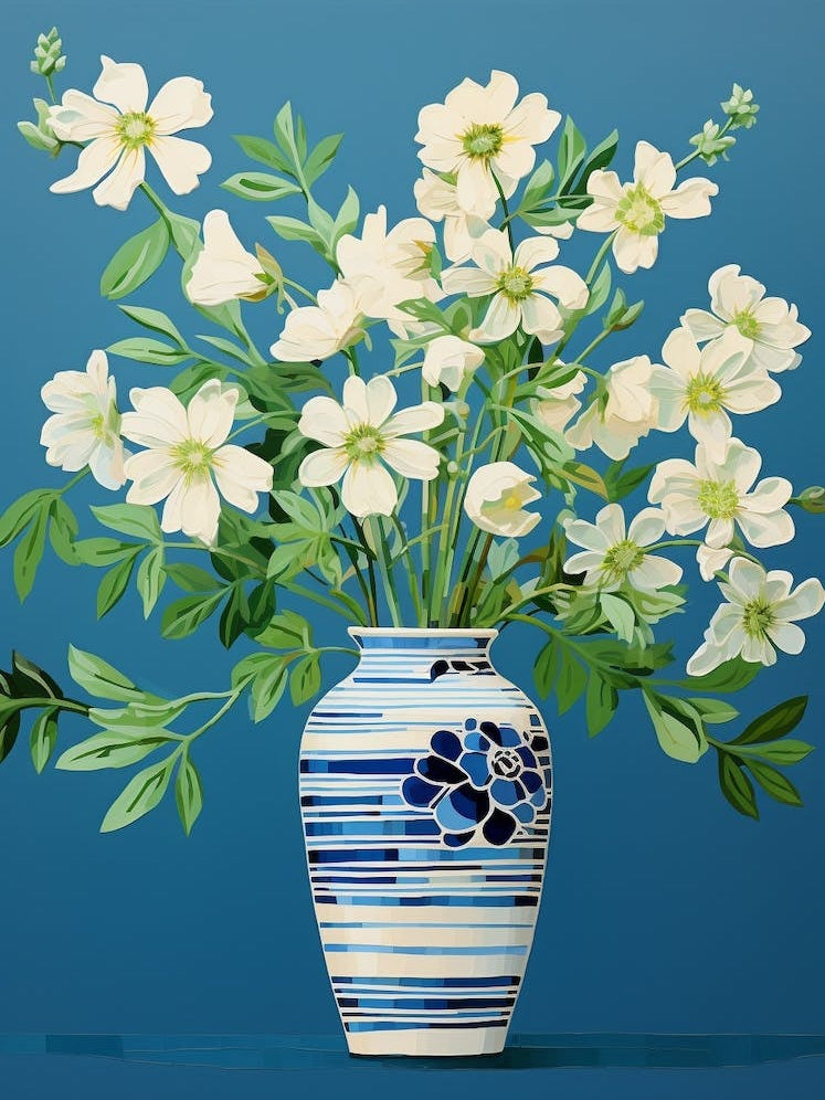 Flowers In A Vase Still Life Painting Floral Bouquet 1