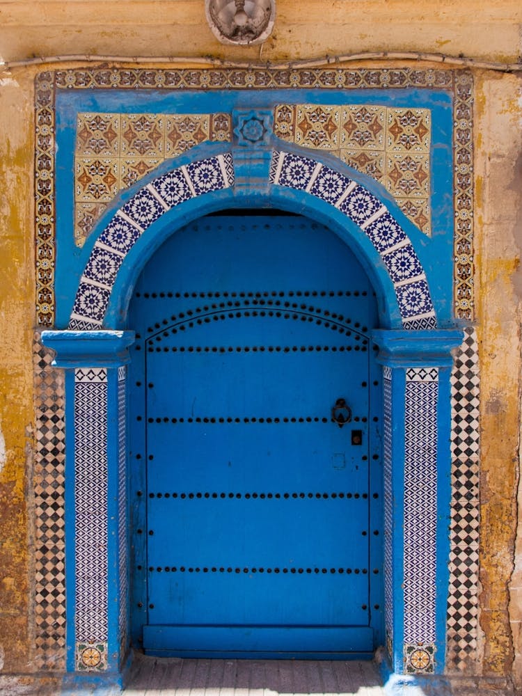 Blue Door In Morocco