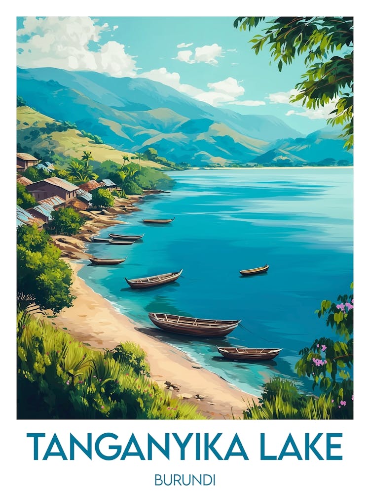 Affiche de voyage Tanganyika Lake