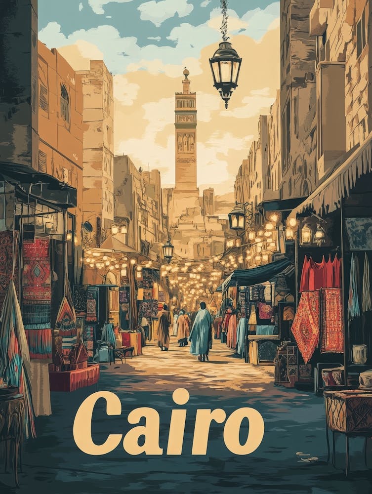 Aihrgdesign A Classic 1960s Travel Poster For Cairo 1