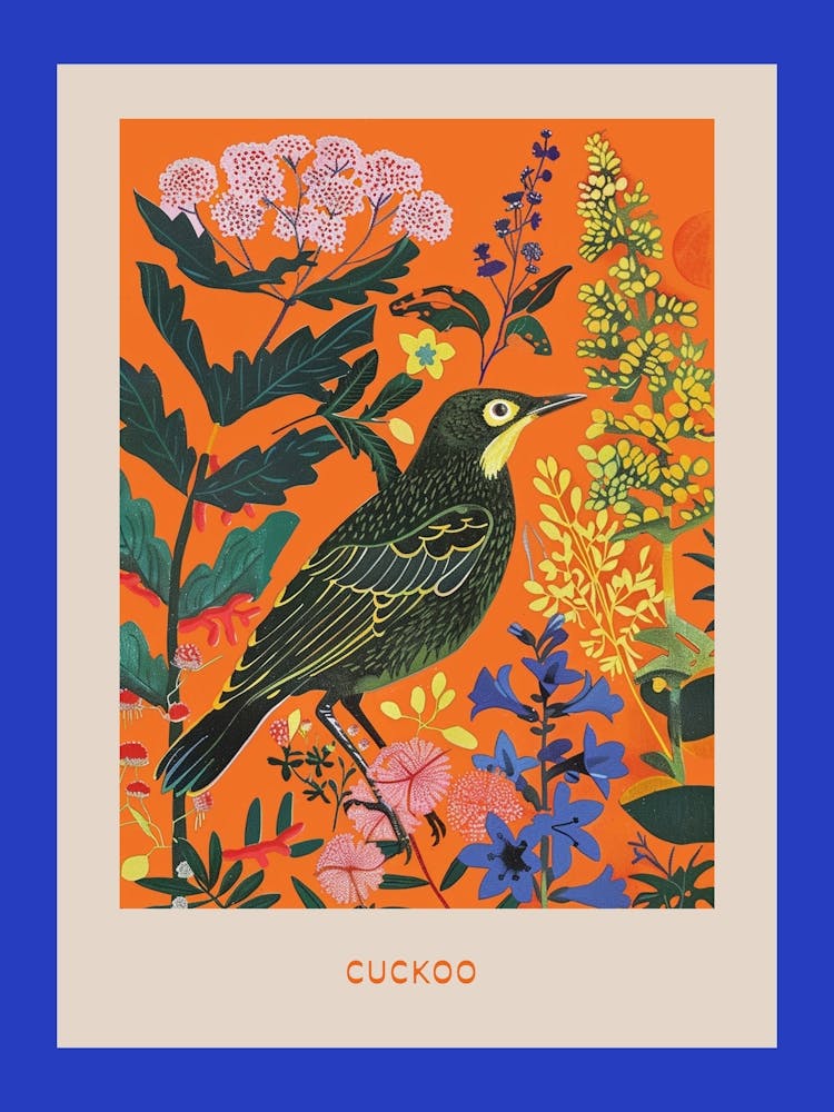 Spring Birds Poster Cuckoo 1