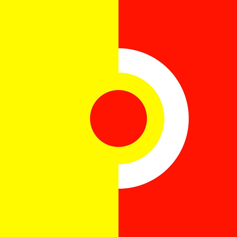 Circle Within Circle in Red And Yellow