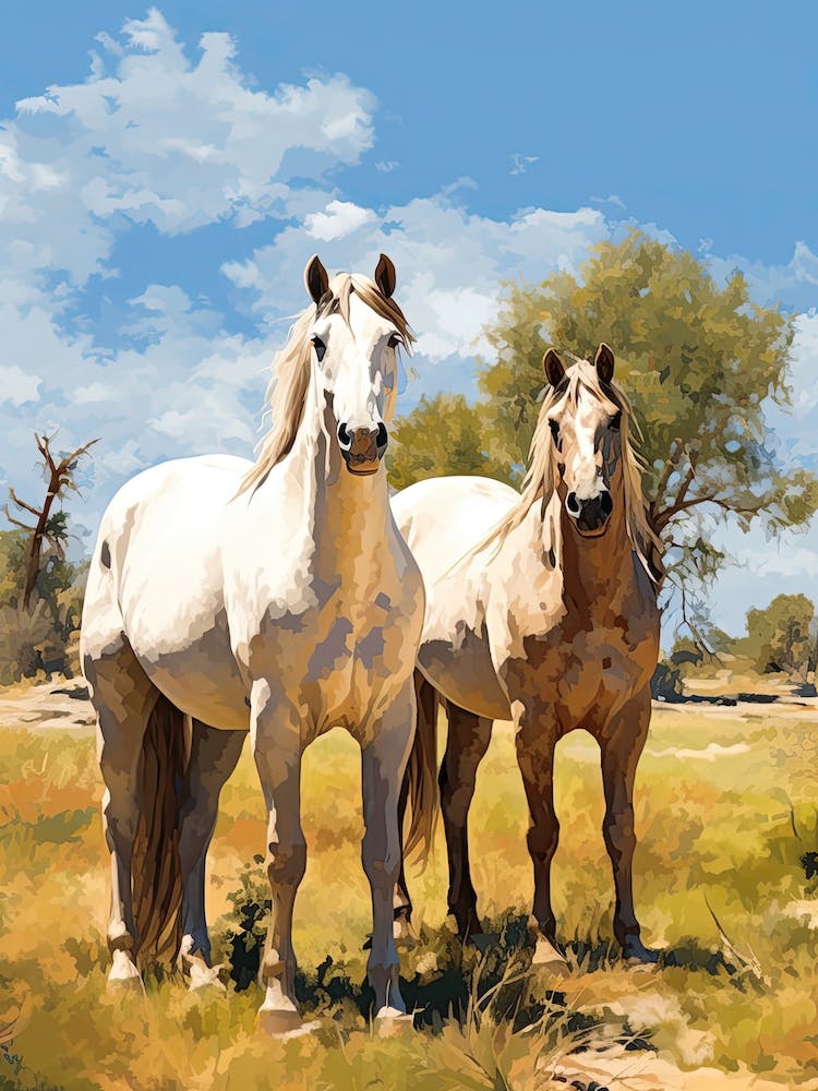 Horses Painting In Mendoza, Argentina 4