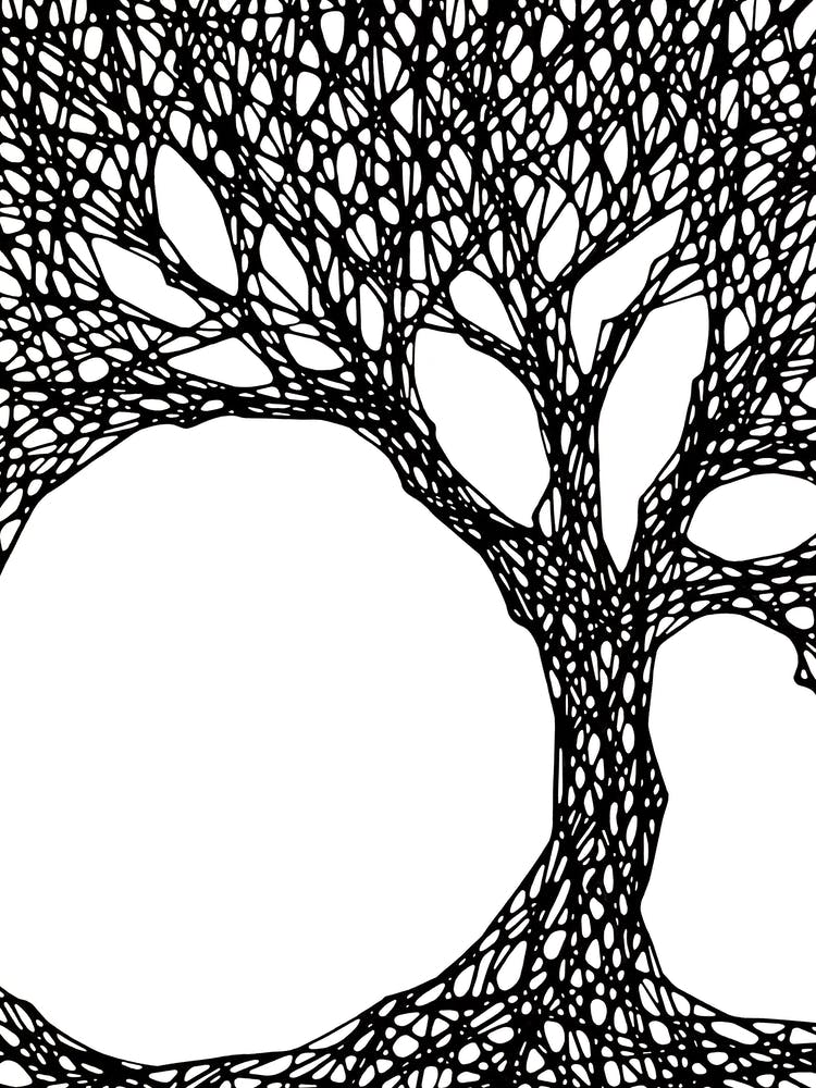 Line Tree Of Life / Hand Drawn / Black&White