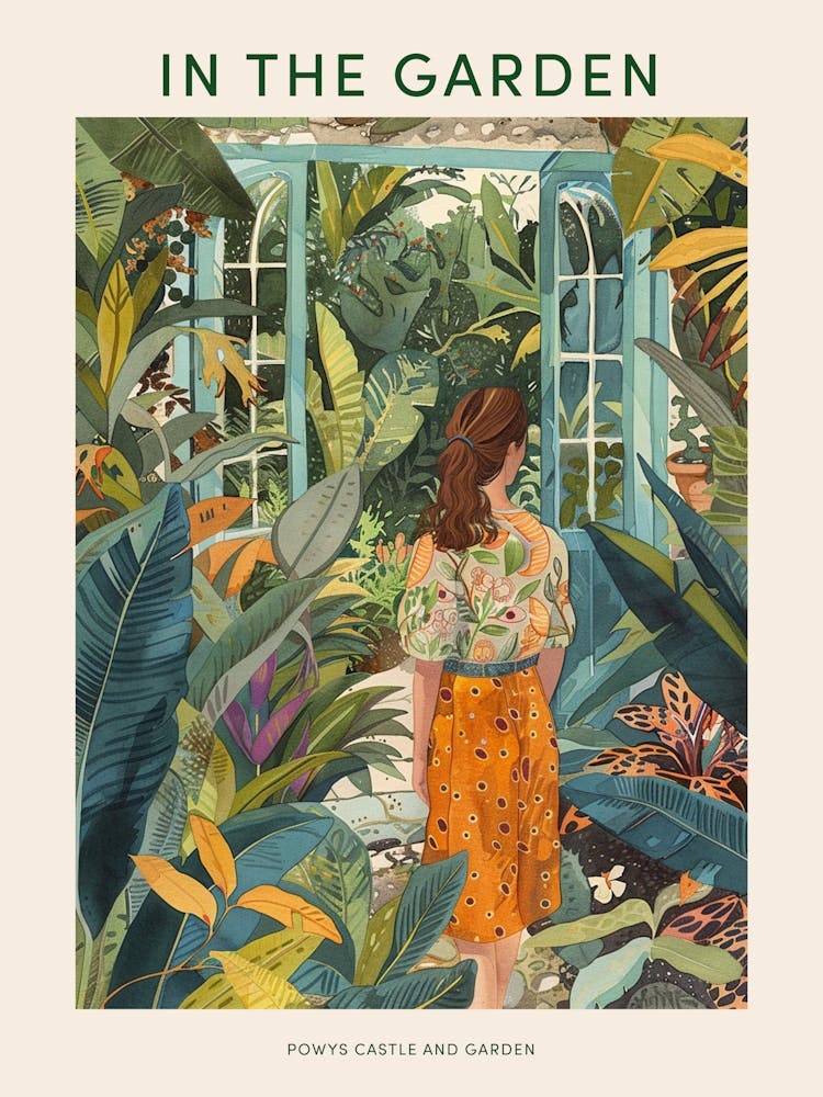 In The Garden Poster Powys Castle And Garden United Kingdom 1