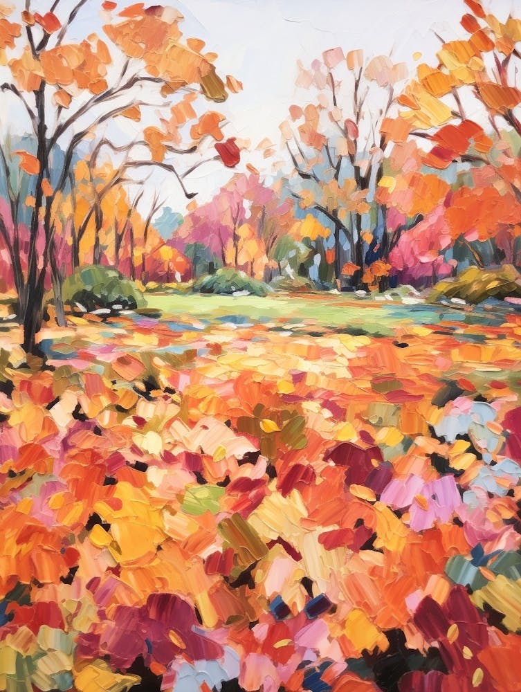 Autumn Gardens Painting Huntington Gardens Usa 2