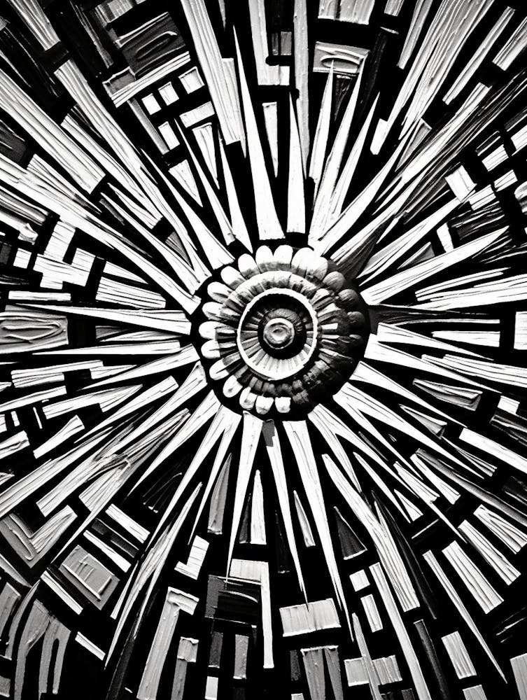 Chaos Abstrakt Schwarz Und Weiß 4