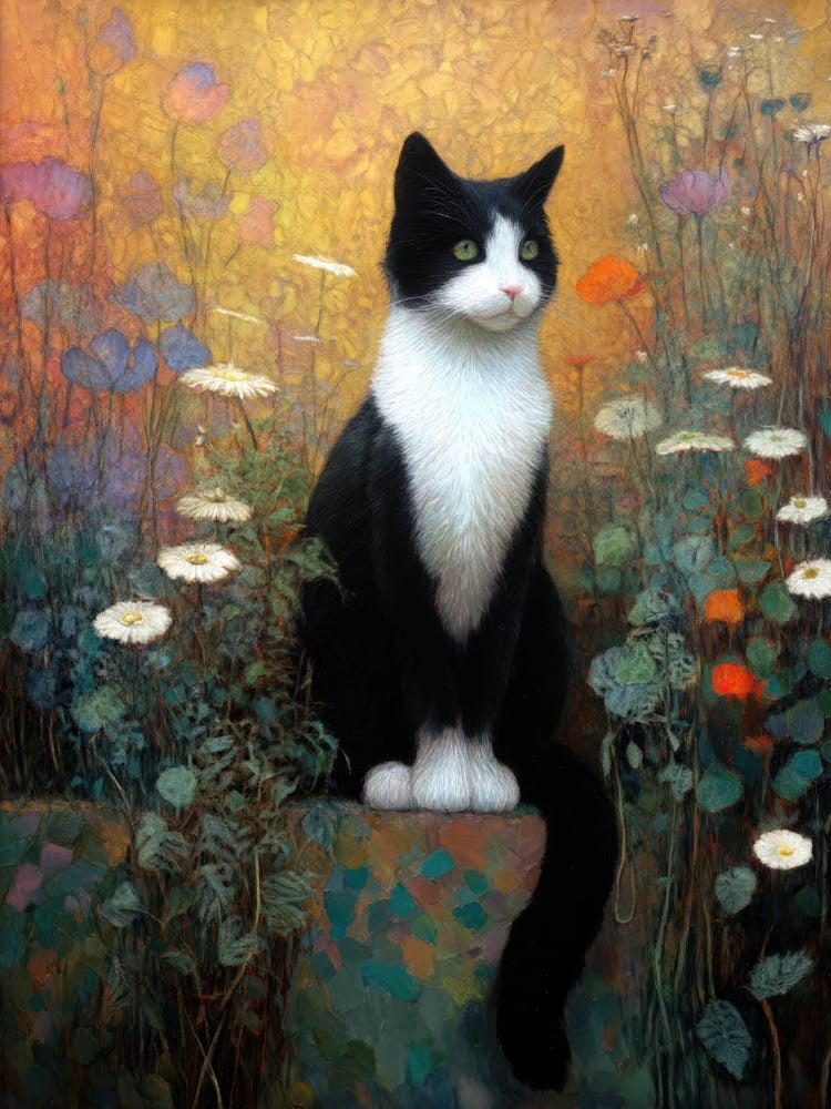 A black and white cat 1