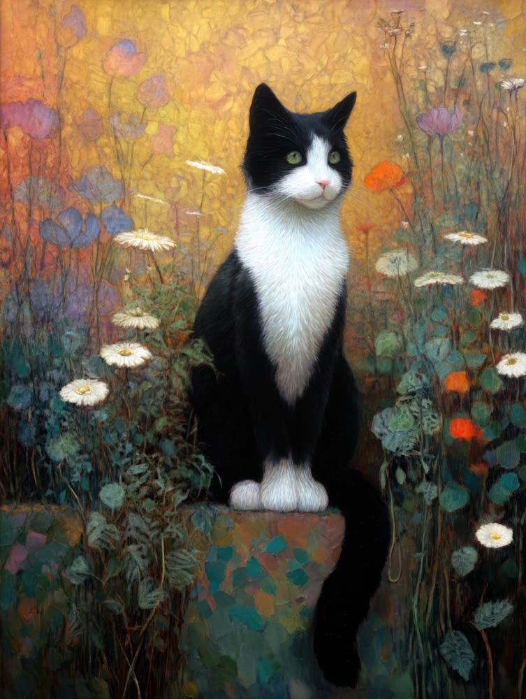 A black and white cat 1