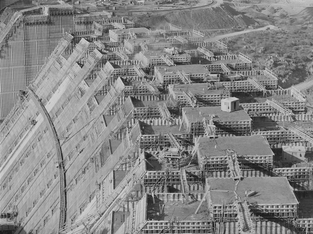 Shasta Dam Under Construction, Shasta County, California By Russell Lee