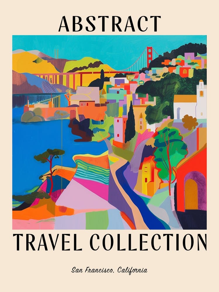 Abstract Travel Collection Poster San Francisco Usa 3