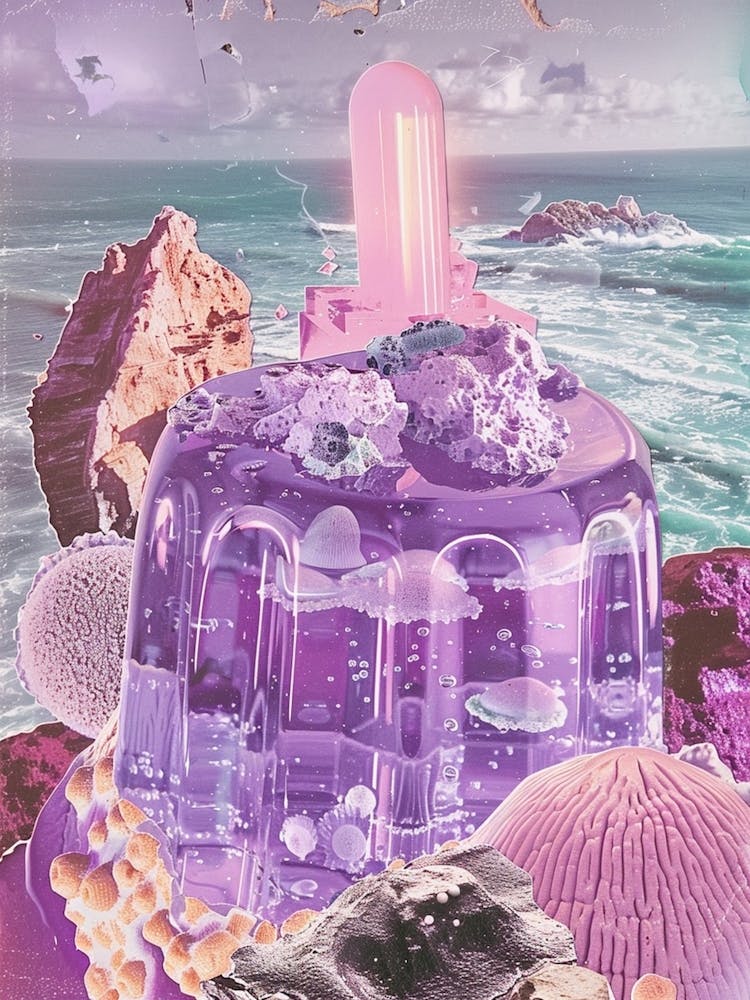 Purple Jelly Retro Space Collage 1