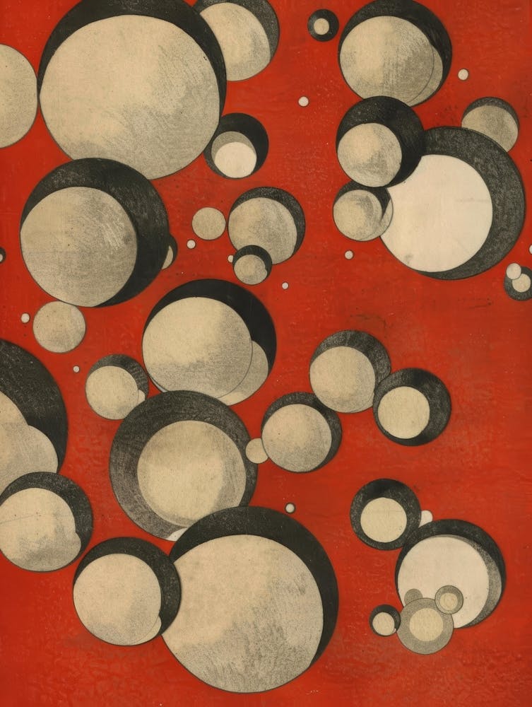 Bubbles On Red