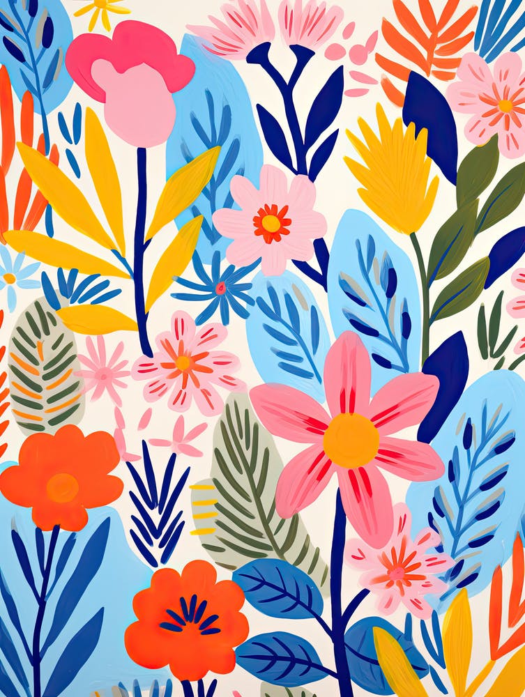 Blooms In Matisse Style Wake; Inspired Harmony