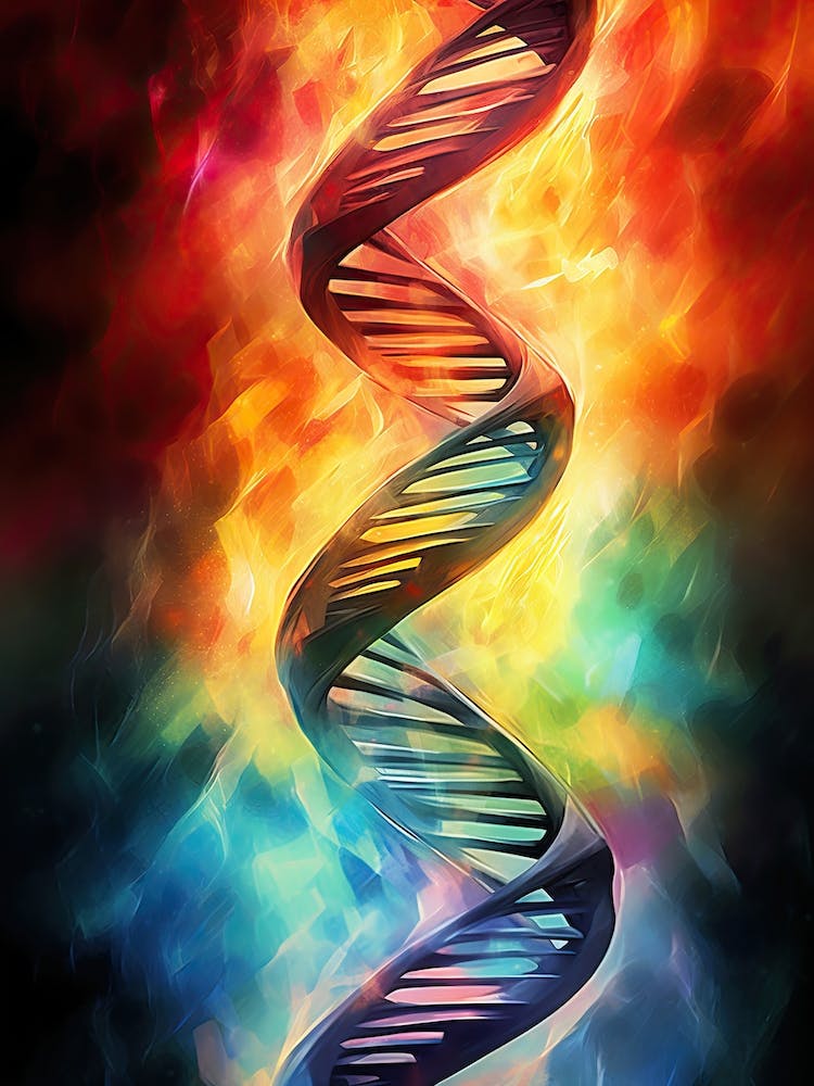 Dna Art Abstract Painting 4