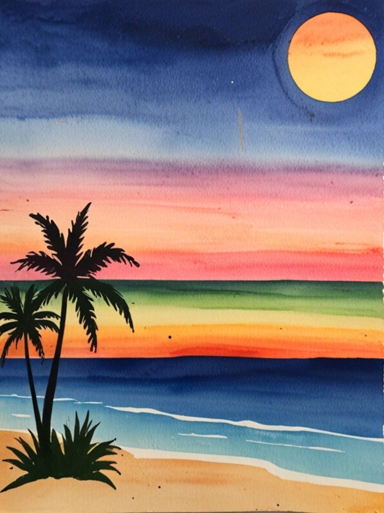 Sunset At The Beach 1